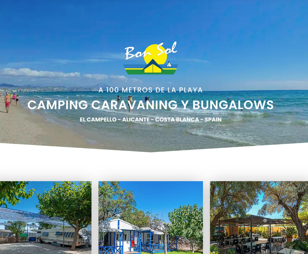 Camping Caravaning y bungalows en Alicante https://www.campingbonsol.es/