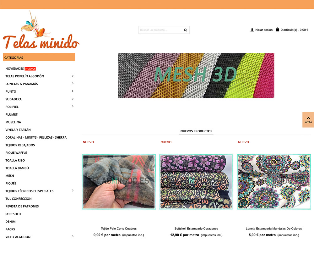 Tienda de tela, Comprar telas online y Tienda de telas online