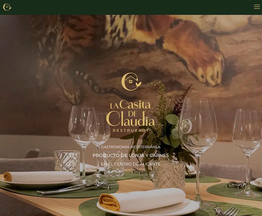 web Restaurante la Casita de Claudia Alicante